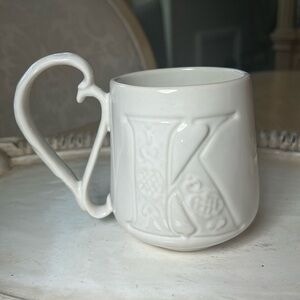 Pottery Barn A-Z Mugs Initial “K” Mug